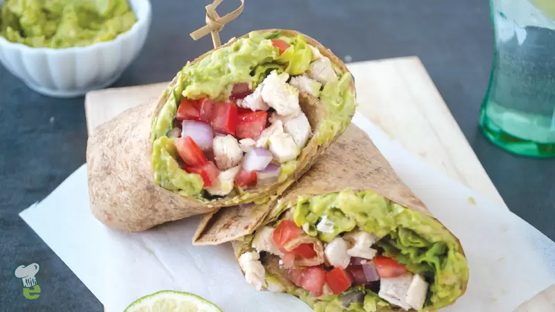 Heart Healthy Chicken Avocado Wrap Recipe