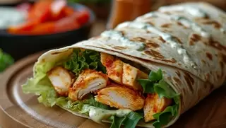 Buffalo Chicken and Spinach Wrap