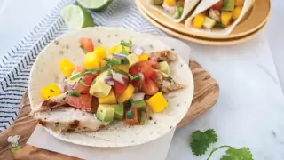 Grilled Chicken Tacos with Mango Salsa
