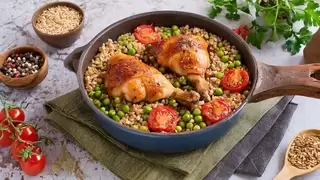 Chicken Thighs with Farro