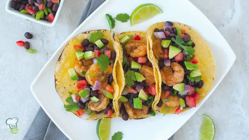 Shrimp and Black Bean Tacos
