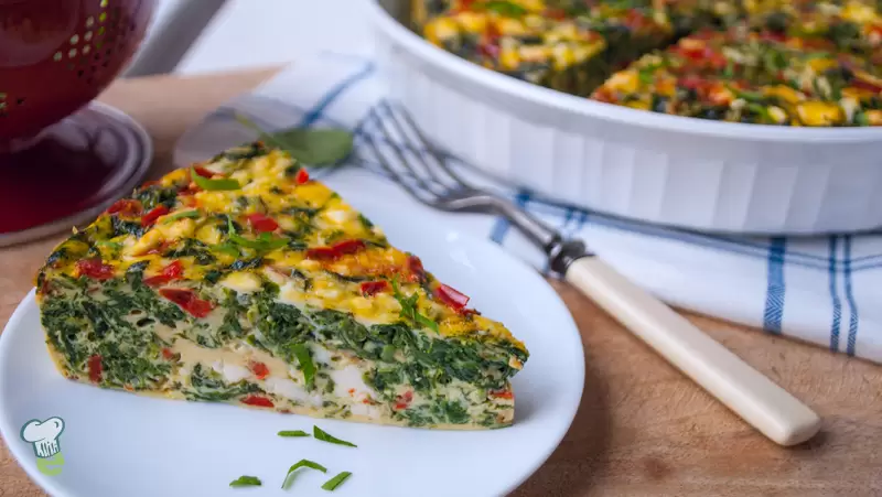 Heart Healthy Spinach And Bell Pepper Frittata Recipe