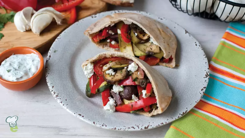 Heart Healthy Veggie Pita Sandwich Recipe