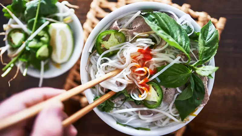 Beef Pho with Rice Noodles