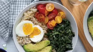 Egg and Kale Grain Bowl
