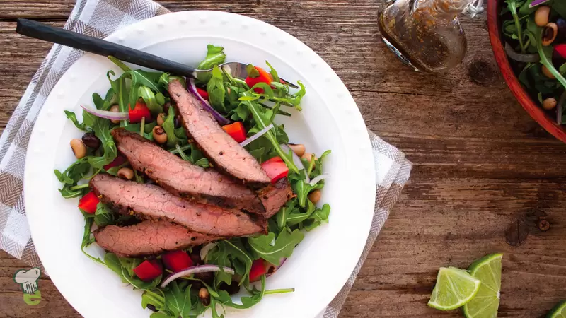 Healthy flank steak top