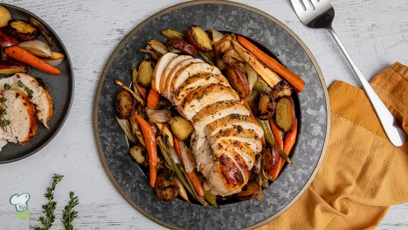 Roasted Turkey Breast with Root Vegetables