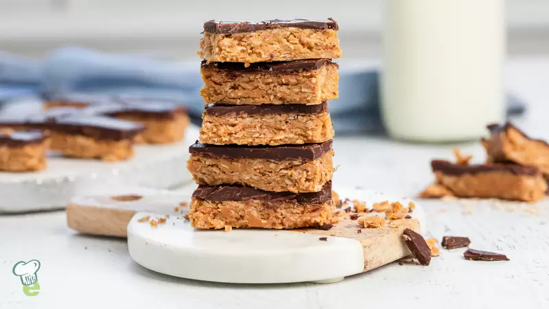 Chocolate Peanut Butter Oat Squares