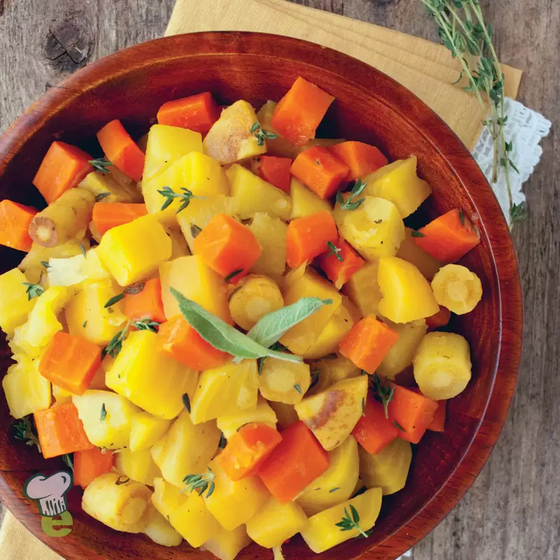 Root Vegetable Medley with Apples (Heart Healthy)
