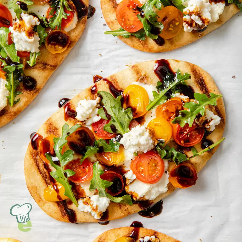 Heart Healthy Arugula Ricotta Pizza