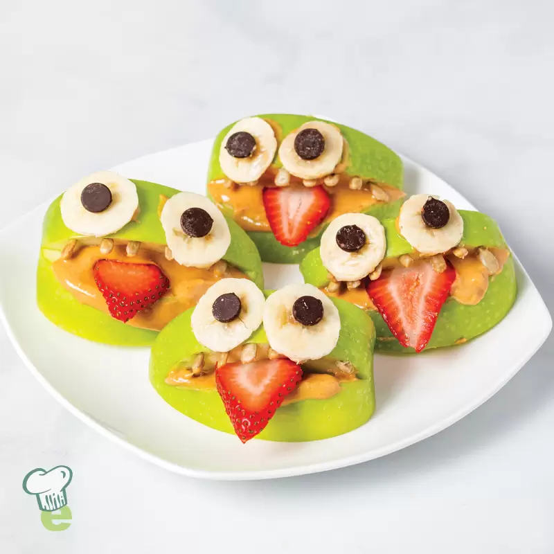 Heart Healthy Apple Monster Mouths