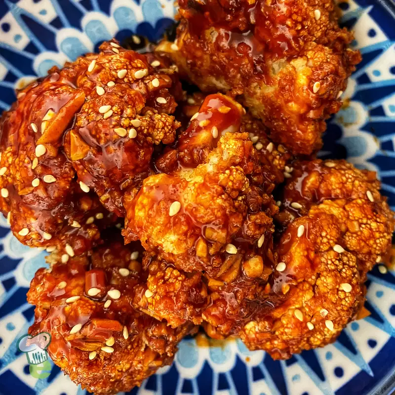 Heart Healthy Korean BBQ Cauliflower Bites