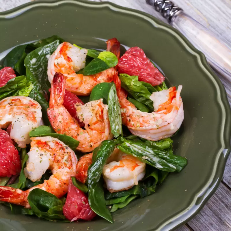 Heart-Healthy Shrimp Salad with Grapefruit and Avocado