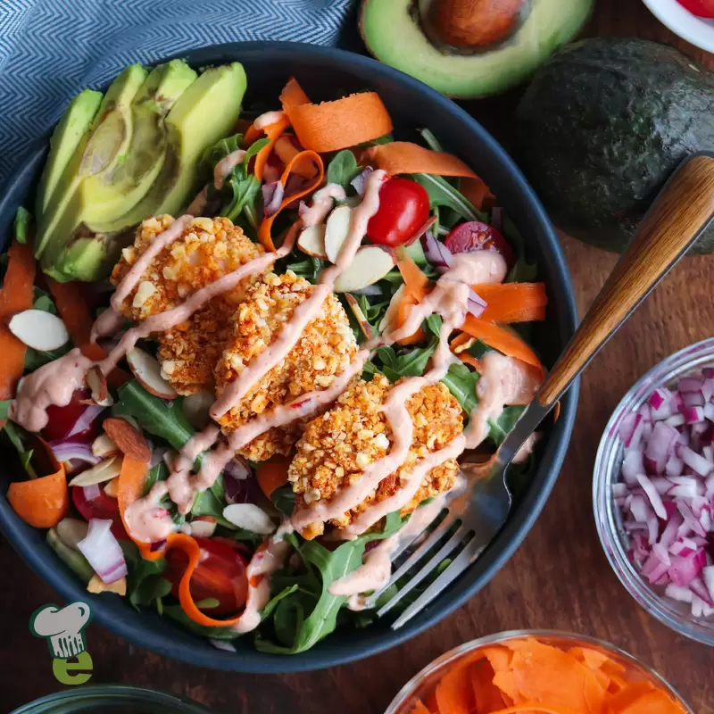 Heart Healthy Bang Bang Shrimp Salad