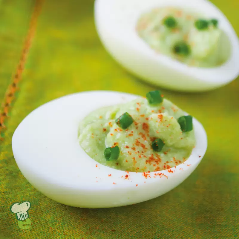 Avocado Deviled Eggs No Mayo | Heart Healthy Appetizer