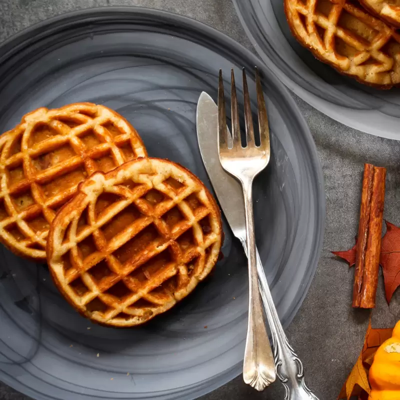 Heart Healthy Pumpkin Waffles