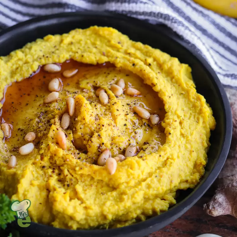 Heart Healthy Golden Sesame-Turmeric Hummus