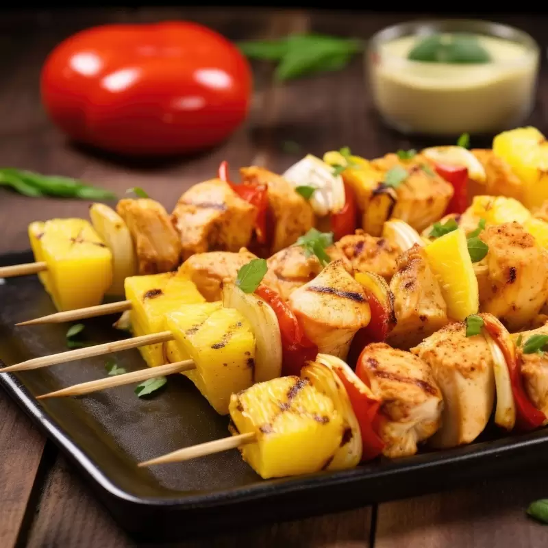 Grilled Pineapple Chicken Kabobs | Heart Healthy