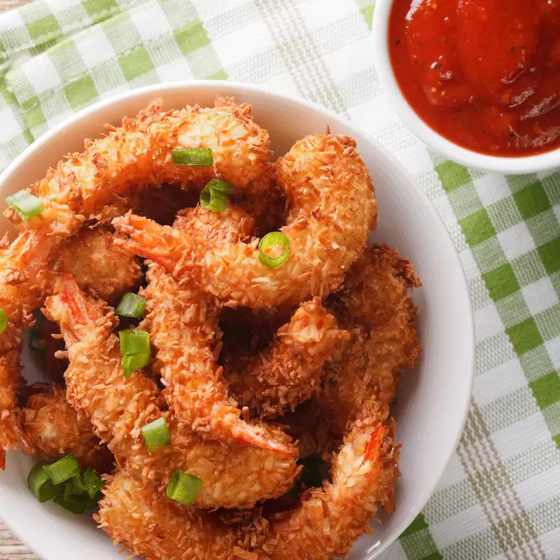 Healthy Coconut Shrimp with Sweet Chili Sauce