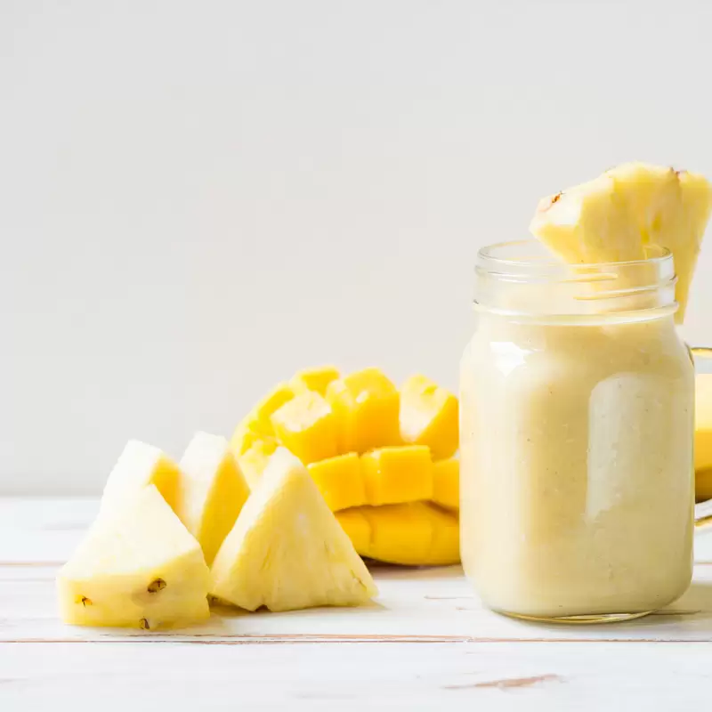 Pineapple Protein Smoothie Recipe (with Mango & Coconut)