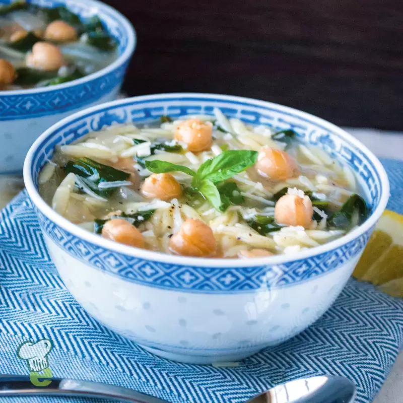 Chickpea and Spinach Soup | Mediterranean Soup Recipe