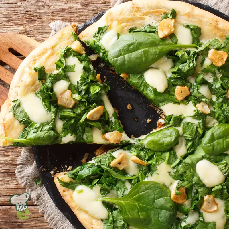 Healthy Spinach Pizza | Heart Healthy & Vegetarian