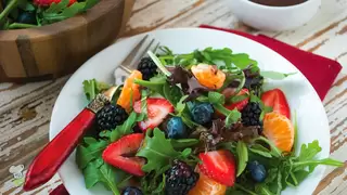 Wild Berry Salad with Chocolate Dressing