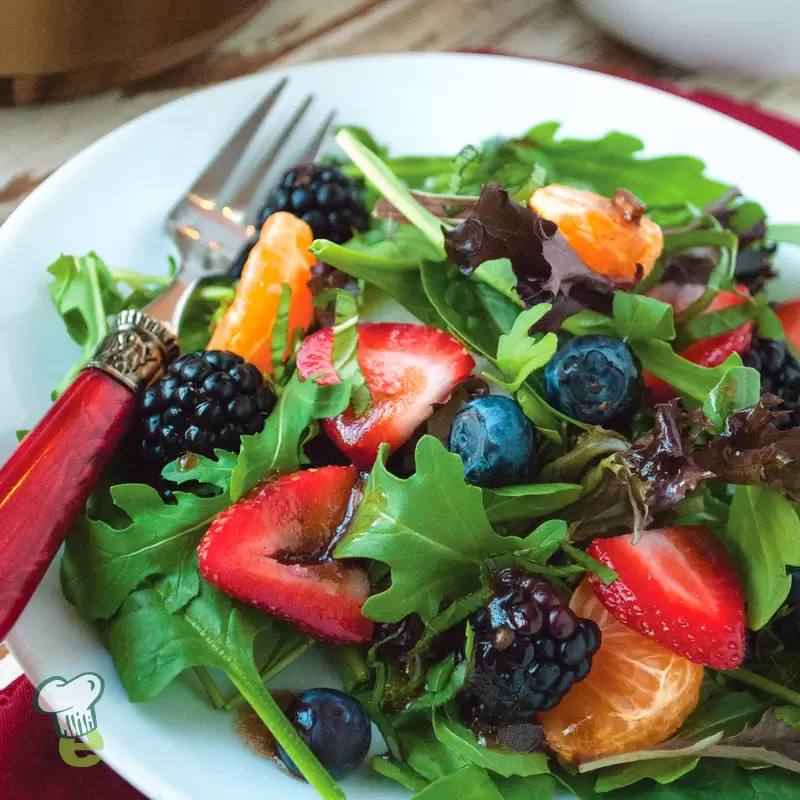 Mixed Berry Salad with Chocolate Balsamic Vinaigrette