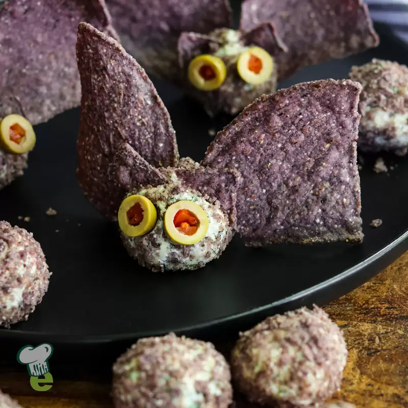 Healthy Halloween Cheese Balls