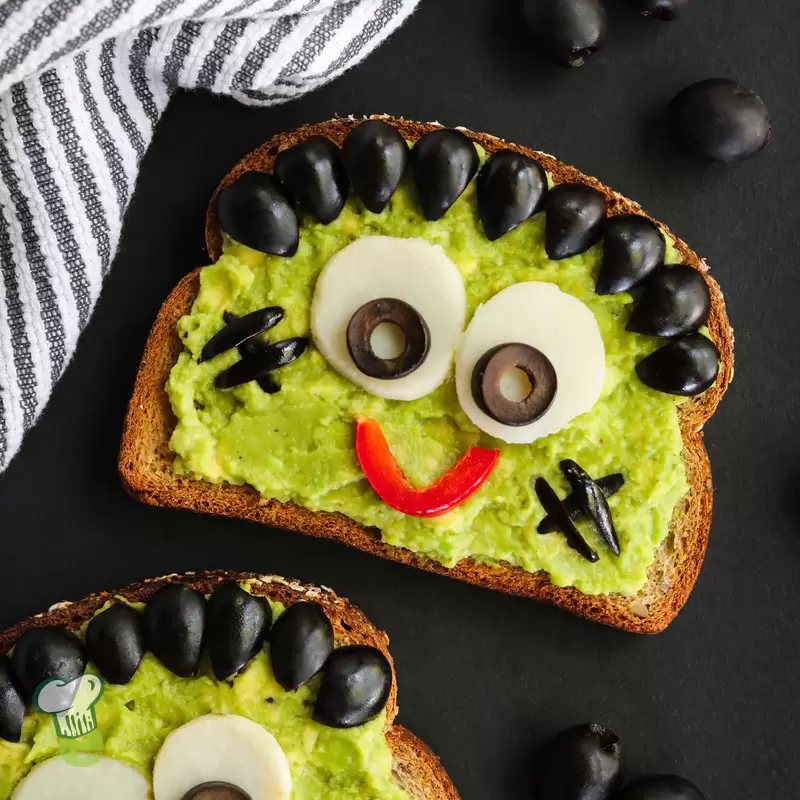 Heart Healthy Frankenstein Avocado Toast