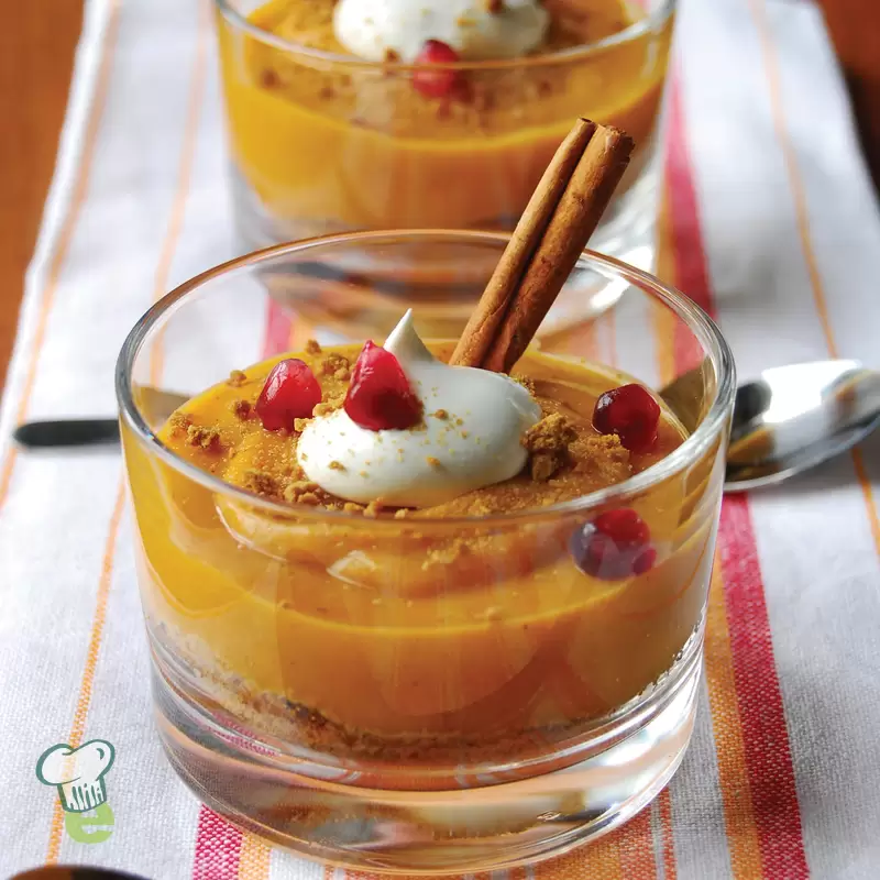 Heart Healthy Pumpkin Pie in a Glass