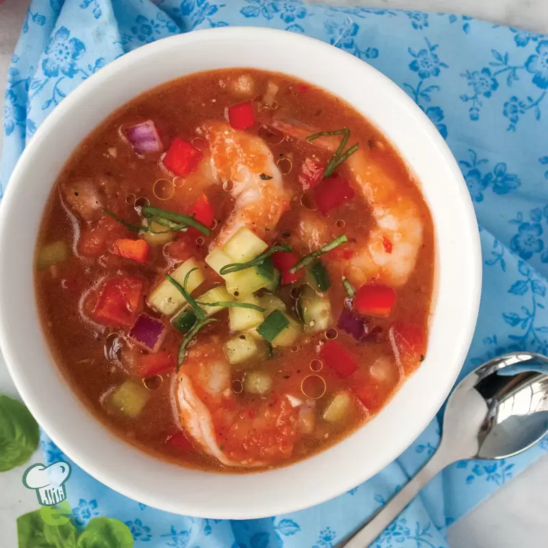 Easy Shrimp Gazpacho Recipe | Heart-Healthy