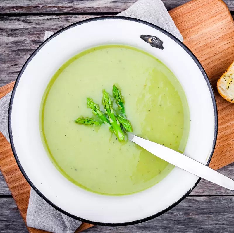 Easy Heart-Healthy Creamy Asparagus Soup (No Cream)