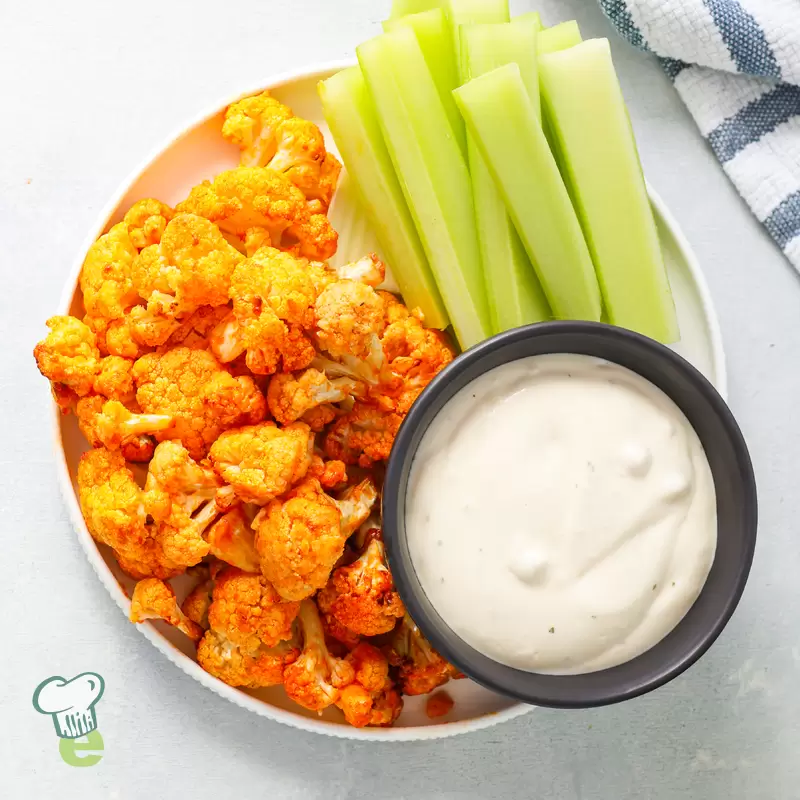 Crispy Heart Healthy Air Fryer Buffalo Cauliflower