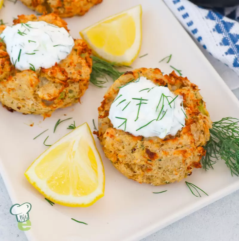 Easy Heart Healthy Air Fryer Salmon Cakes | Low Sodium