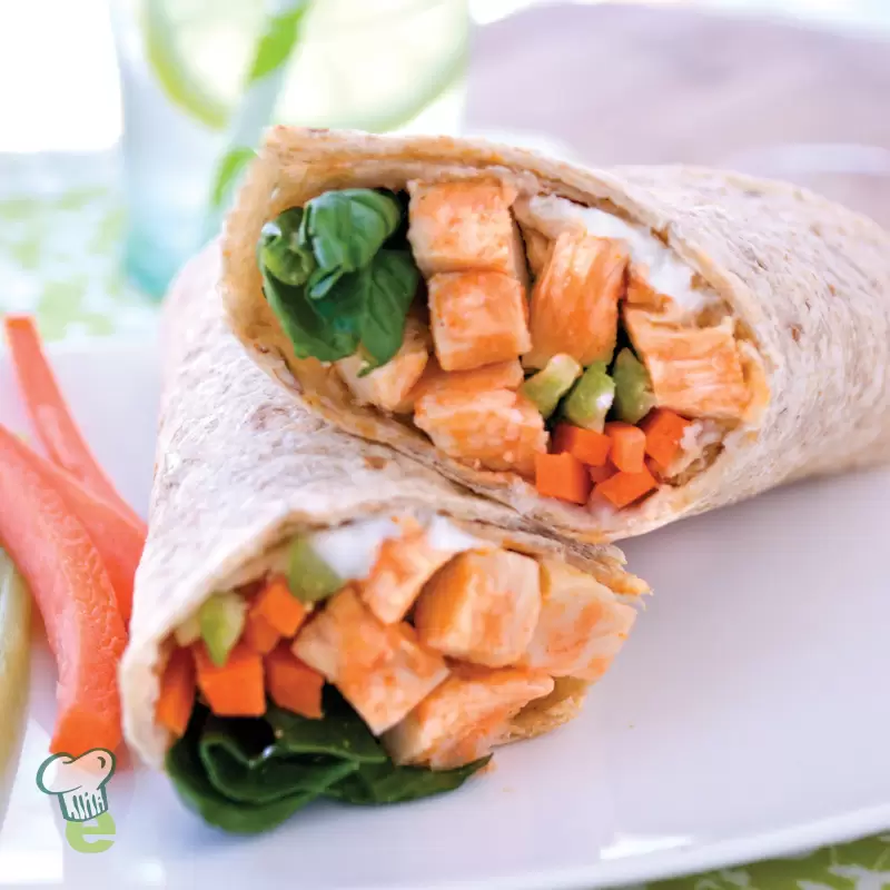 Healthy Buffalo Chicken Wrap