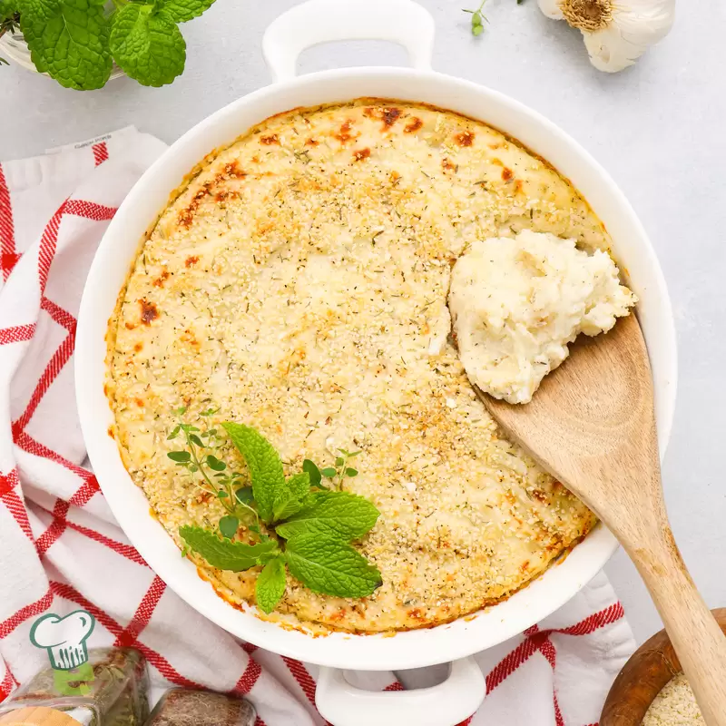 Creamy Heart-Healthy Mashed Potato Casserole (Low Sodium)