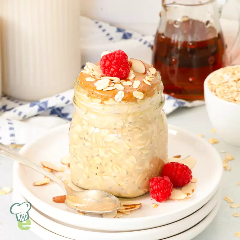 Almond Butter Overnight Oats | Heart-Healthy Breakfast