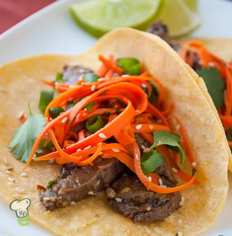 Heart Healthy Steak Tacos with Carrot Slaw