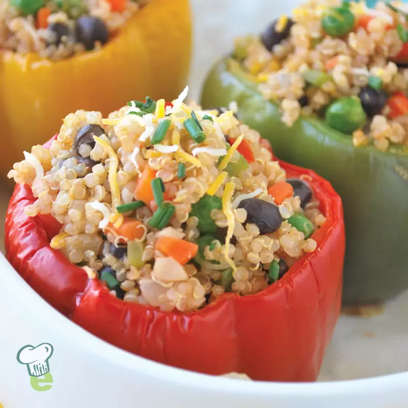 Quinoa and Black Bean Stuffed Peppers | Heart Healthy
