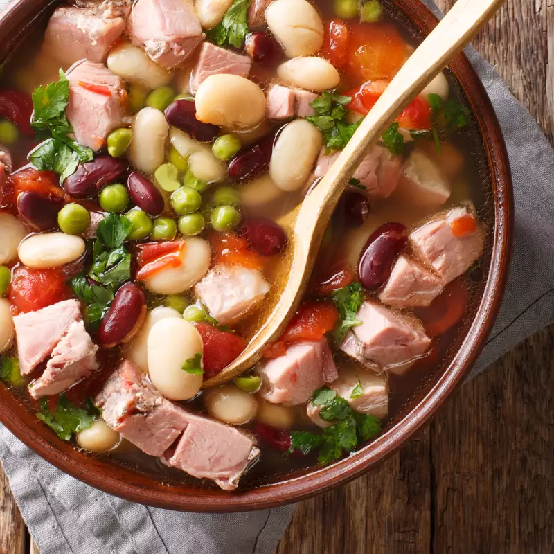 Heart-Healthy Slow Cooker Ham and Bean Soup Recipe