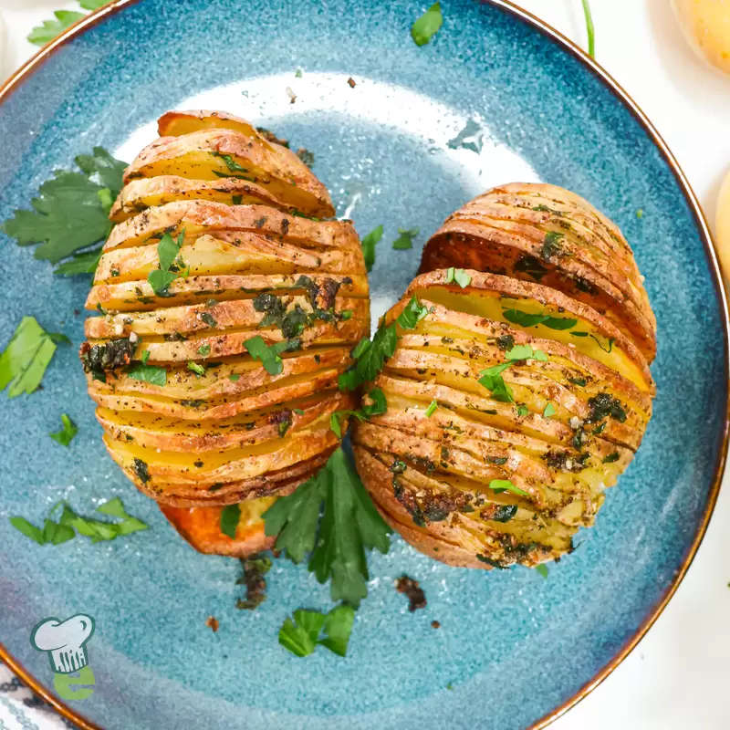 Heart-Healthy Air Fryer Hasselback Potatoes | Low Sodium Recipe
