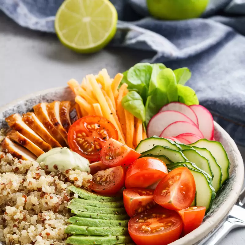High-Protein Chicken Quinoa Bowl | GLP-1 Diet Recipe