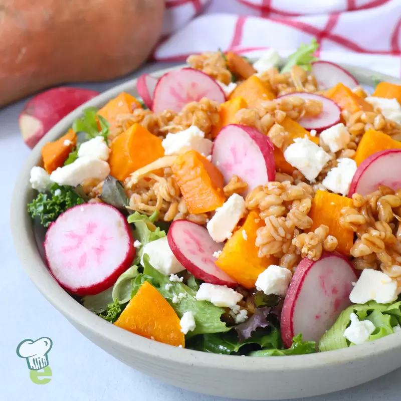 Kale & Sweet Potato Salad Recipe | High-Protein GLP-1 Meal