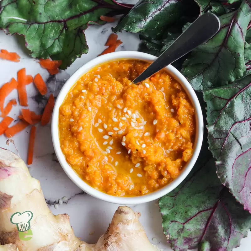 Carrot Ginger Salad Dressing (Healthy Japanese-Style)