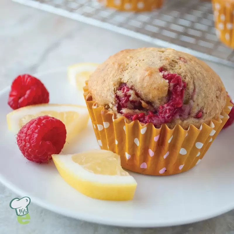 Heart Healthy Lemon Raspberry Muffins