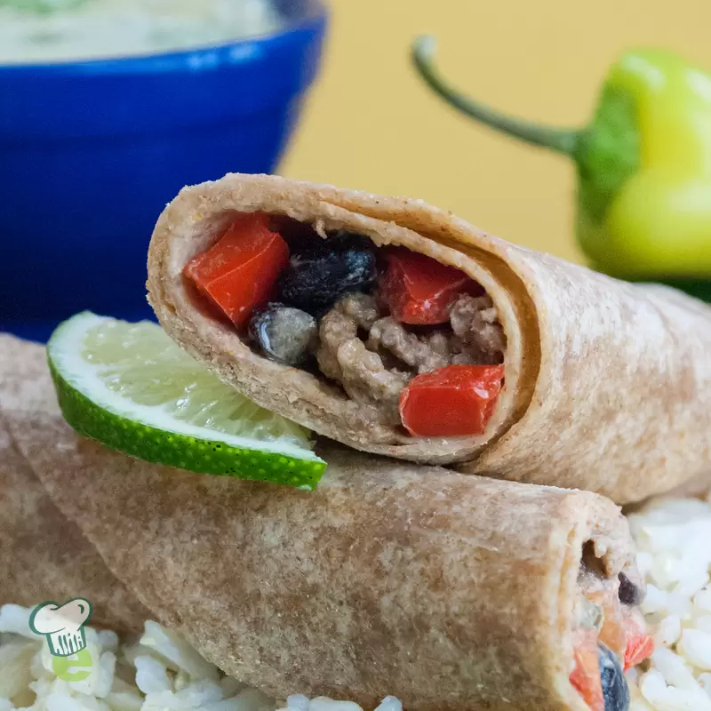 Healthy Ground Beef and Black Bean Enchiladas | 270 Calories