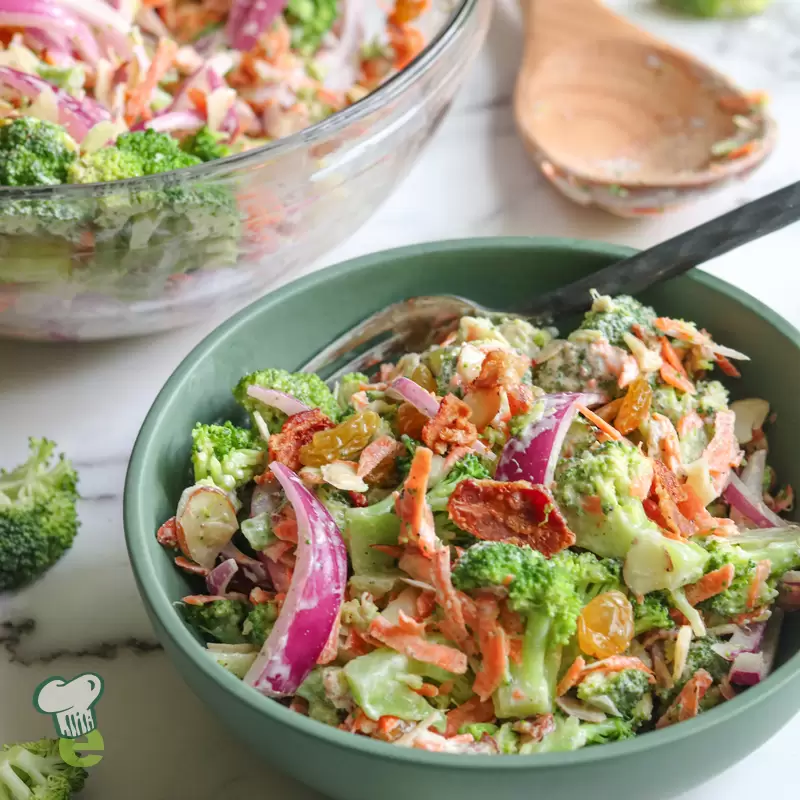 Healthy Broccoli Salad with Raisins & Bacon | Heart Healthy