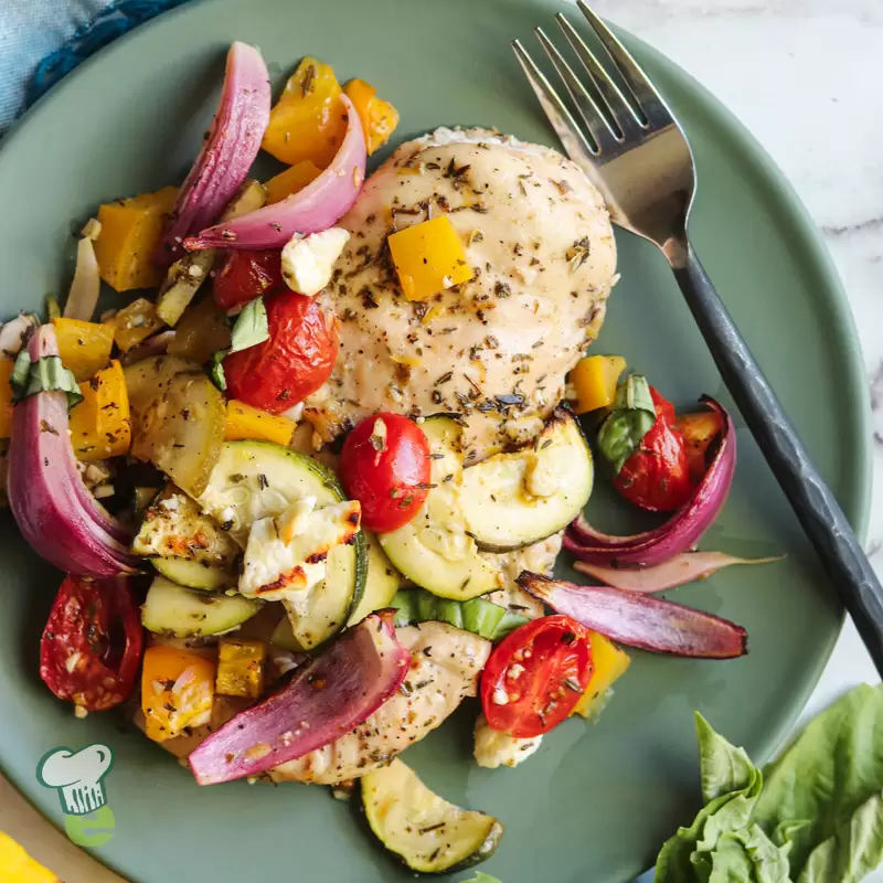 Greek Sheet Pan Chicken and Veggies | Low Sodium Recipe