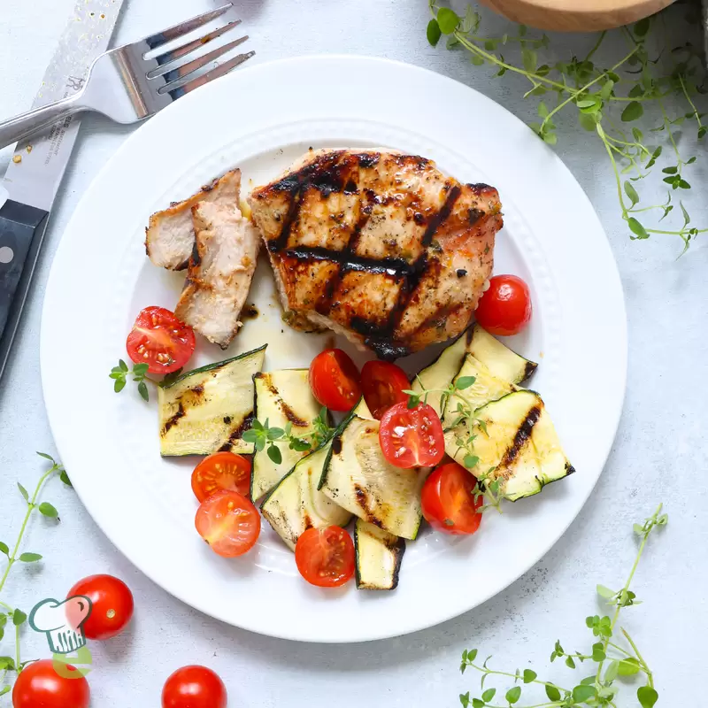 Grilled Boneless Pork Loin Chops with Low Sodium Marinade